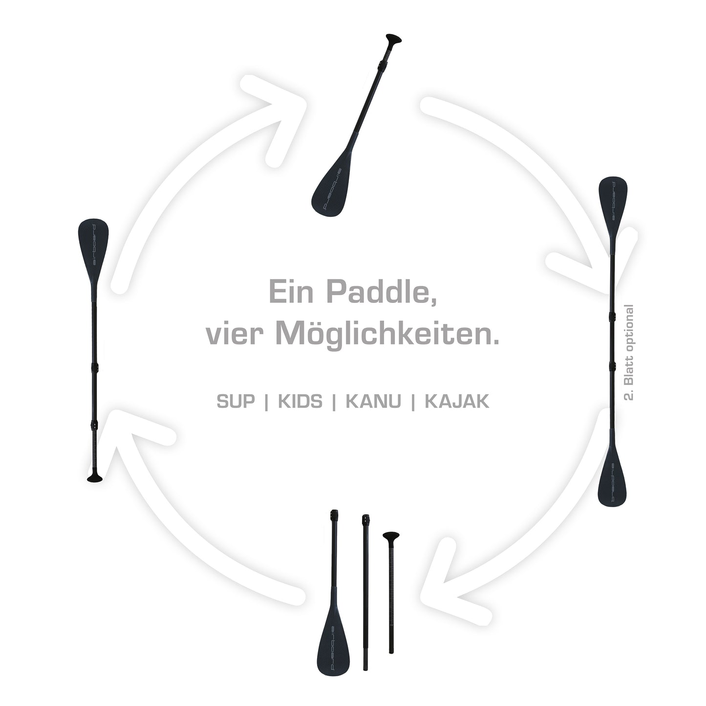 Vario SUP Paddel Fiberglas Occasion