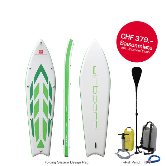 Saisonmiete Airboard HIKE Ultralight Green 9'9''